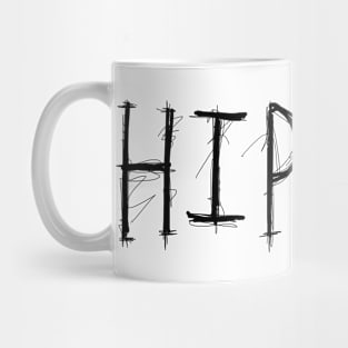 Dark and Gritty Hipster text Mug